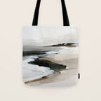 Neutral Coastal Seascape Minimal Landscape Tote Bag Gallery Image 1