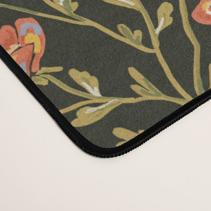 Dark Botanical Pattern Desk Mat Gallery Image 4