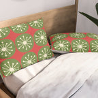 Mid Century Modern Atomic Dots Retro Christmas Pattern Pillow Sham Gallery Image 2