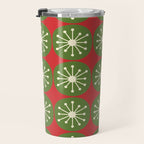 Mid Century Modern Atomic Dots Retro Christmas Pattern Travel Mug Gallery Image 3