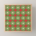 Mid Century Modern Atomic Dots Retro Christmas Pattern Mini Art Print Gallery Image 1