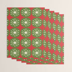 Mid Century Modern Atomic Dots Retro Christmas Pattern Wrapping Paper Gallery Image 3