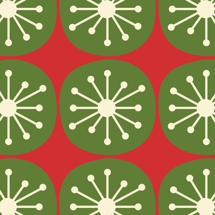 Mid Century Modern Atomic Dots Retro Christmas Pattern Coffee Mug Gallery Image 2