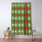 Mid Century Modern Atomic Dots Retro Christmas Pattern Window Curtain Gallery Image 5