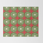 Mid Century Modern Atomic Dots Retro Christmas Pattern Throw Blanket Gallery Image 2