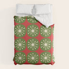 Mid Century Modern Atomic Dots Retro Christmas Pattern Duvet Cover Gallery Image 6