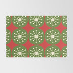 Mid Century Modern Atomic Dots Retro Christmas Pattern Rug Gallery Image 2