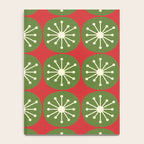 Mid Century Modern Atomic Dots Retro Christmas Pattern Notebook Gallery Image 4