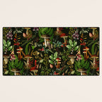 Vintage Mysterious Mushroom Night Forest Botanical Garden Desk Mat Gallery Image 3