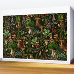 Vintage Mysterious Mushroom Night Forest Botanical Garden Wall Mural Gallery Image 2
