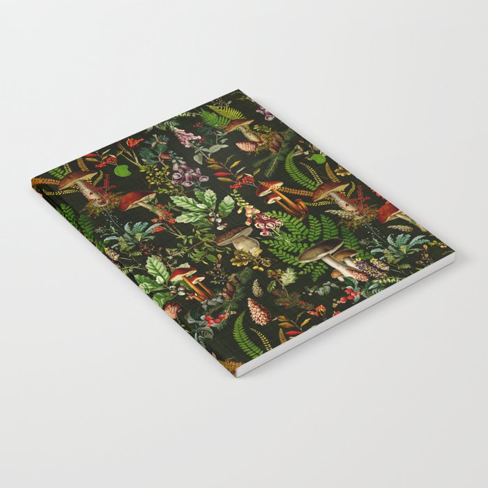 Vintage Mysterious Mushroom Night Forest Botanical Garden Notebook Gallery Image 2