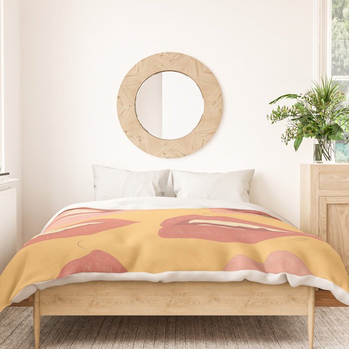 Playful Lips Duvet Cover Gallery Image 3