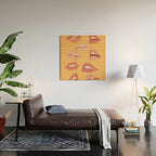 Playful Lips Wood Wall Art Gallery Image 2