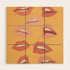 Playful Lips Wood Wall Art Gallery Image 1