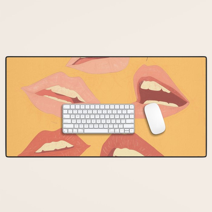 Playful Lips Desk Mat Gallery Image 1