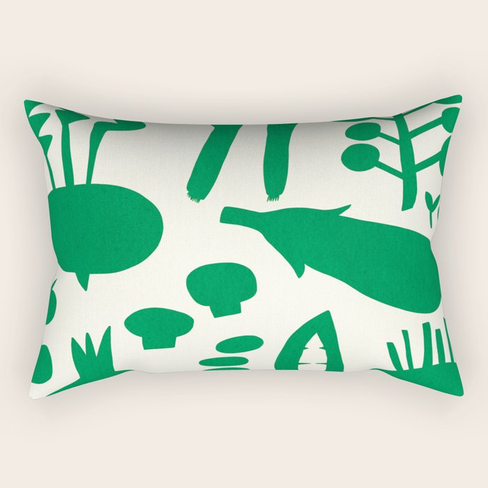 fresh fresh vegetable-green Rectangular Pillow Gallery Image 2