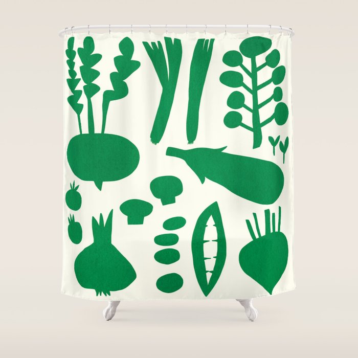 fresh fresh vegetable-green Shower Curtain Gallery Image 1
