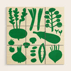 fresh fresh vegetable-green Wood Wall Art Gallery Image 1
