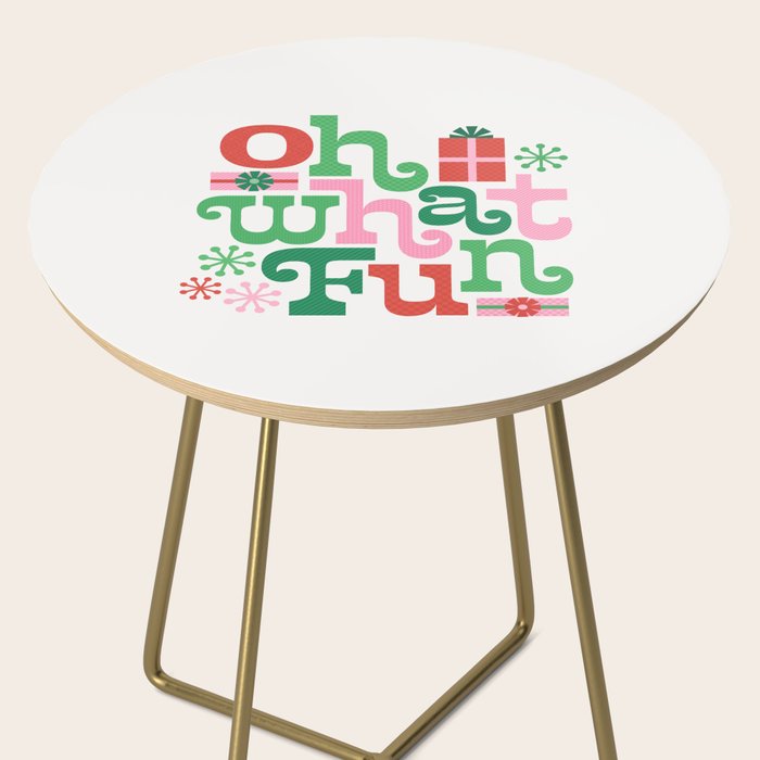 Oh What Fun - Red and Green Side Table Gallery Image 2