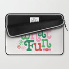 Oh What Fun - Red and Green Laptop Sleeve Gallery Image 2