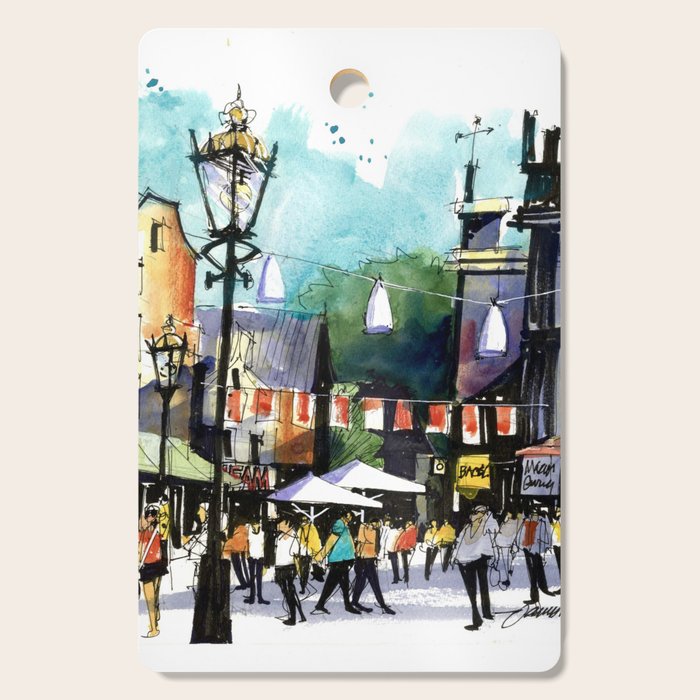 Amsterdam Street Life Cutting Board
