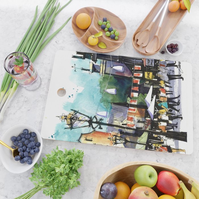 Amsterdam Street Life Cutting Board Gallery Image 2