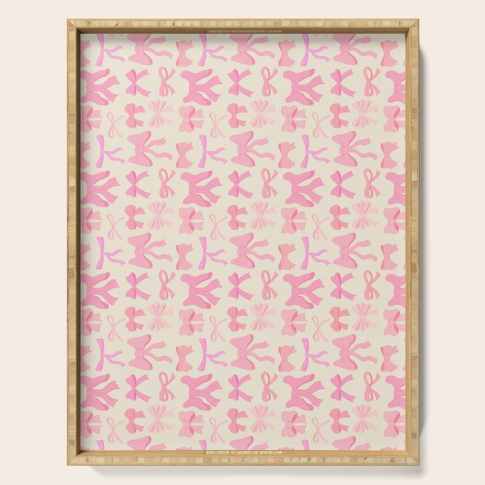 Pink Bows Serving Tray Gallery Image 1