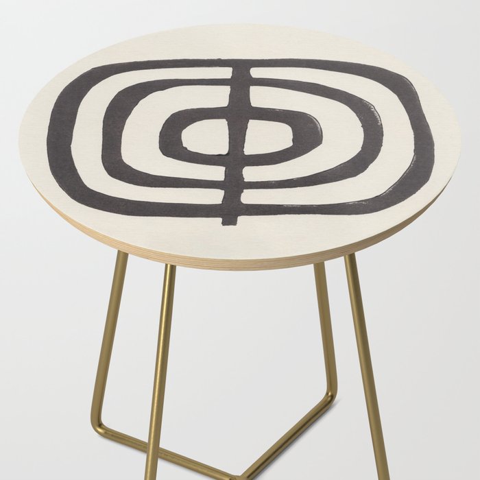 Modern Plant / Lino Print Side Table Gallery Image 2