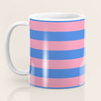 Bold Fun Stripes Blue and Pink Simple Colorful Pattern Coffee Mug Gallery Image 3