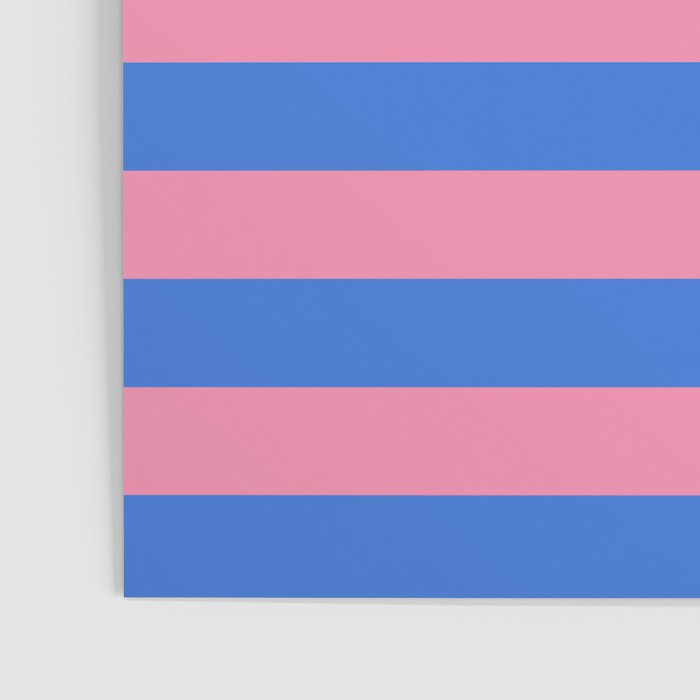 Bold Fun Stripes Blue and Pink Simple Colorful Pattern Poster Gallery Image 3