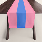 Bold Fun Stripes Blue and Pink Simple Colorful Pattern Table Runner Gallery Image 1