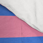 Bold Fun Stripes Blue and Pink Simple Colorful Pattern Comforter Gallery Image 4