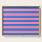 Bold Fun Stripes Blue and Pink Simple Colorful Pattern Serving Tray Gallery Image 1
