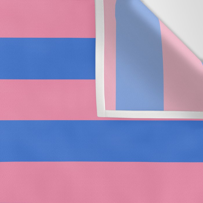 Bold Fun Stripes Blue and Pink Simple Colorful Pattern Wall Tapestry Gallery Image 3