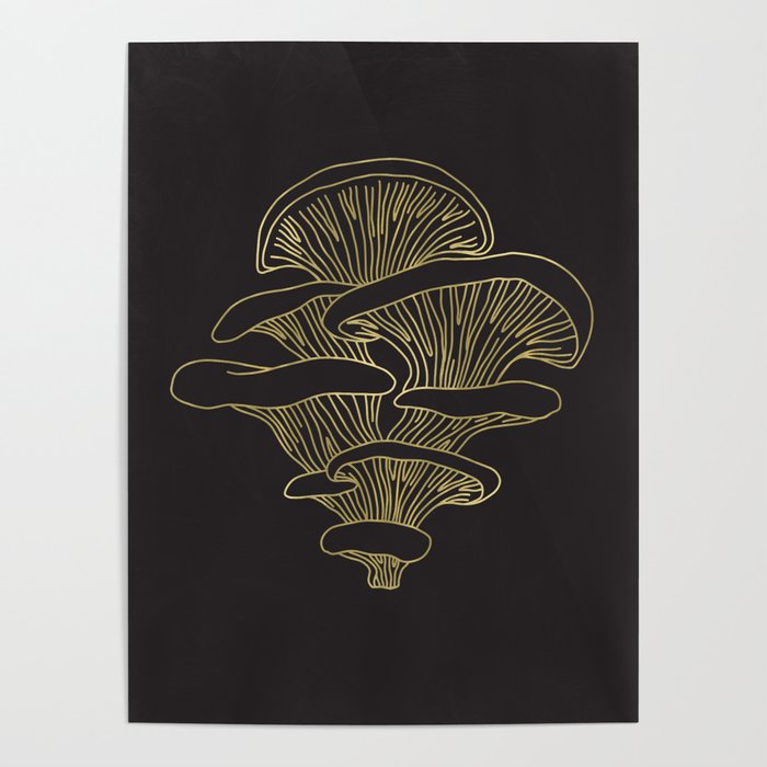 Gilded Oyster Mushroom Poster Gallery Image 4