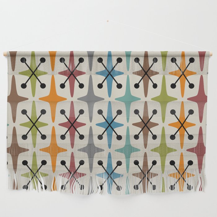 Mid Century Modern Atomic Age Starburst Pattern 226 Googie  Wall Hanging Gallery Image 1