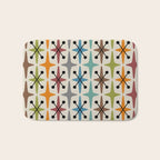 Mid Century Modern Atomic Age Starburst Pattern 226 Googie  Bath Mat Gallery Image 1