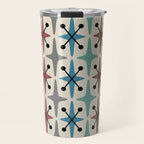 Mid Century Modern Atomic Age Starburst Pattern 226 Googie  Travel Mug Gallery Image 1