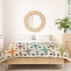 Mid Century Modern Atomic Age Starburst Pattern 226 Googie  Duvet Cover Gallery Image 3