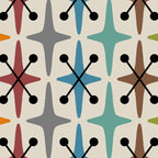 Mid Century Modern Atomic Age Starburst Pattern 226 Googie  Coffee Mug Gallery Image 2