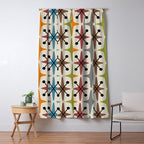 Mid Century Modern Atomic Age Starburst Pattern 226 Googie  Window Curtain Gallery Image 5