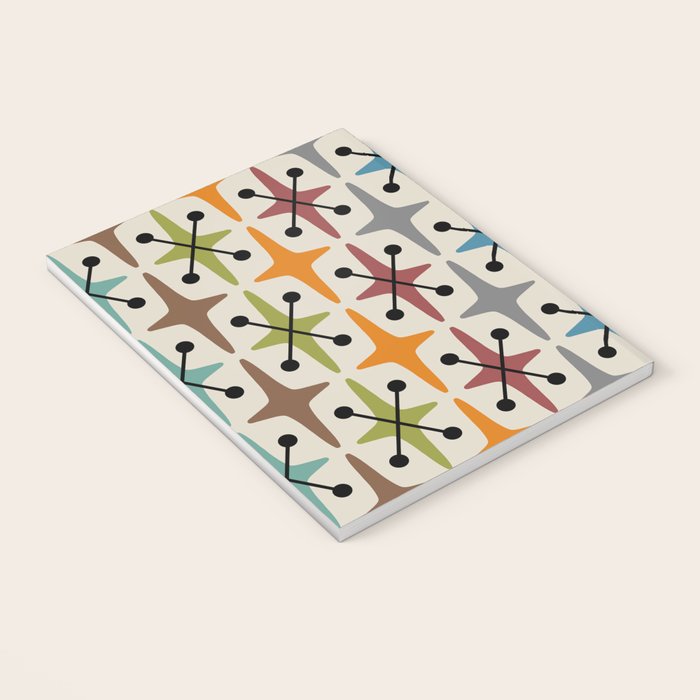 Mid Century Modern Atomic Age Starburst Pattern 226 Googie  Notebook Gallery Image 3