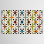 Mid Century Modern Atomic Age Starburst Pattern 226 Googie  Tablecloth Gallery Image 2