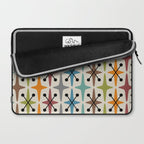 Mid Century Modern Atomic Age Starburst Pattern 226 Googie  Laptop Sleeve Gallery Image 2