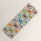 Mid Century Modern Atomic Age Starburst Pattern 226 Googie  Yoga Mat Gallery Image 1