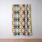 Mid Century Modern Atomic Age Starburst Pattern 226 Googie  Window Curtain Gallery Image 3