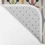 Mid Century Modern Atomic Age Starburst Pattern 226 Googie  Bath Mat Gallery Image 2