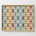 Mid Century Modern Atomic Age Starburst Pattern 226 Googie  Serving Tray Gallery Image 1
