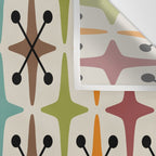 Mid Century Modern Atomic Age Starburst Pattern 226 Googie  Wall Tapestry Gallery Image 3