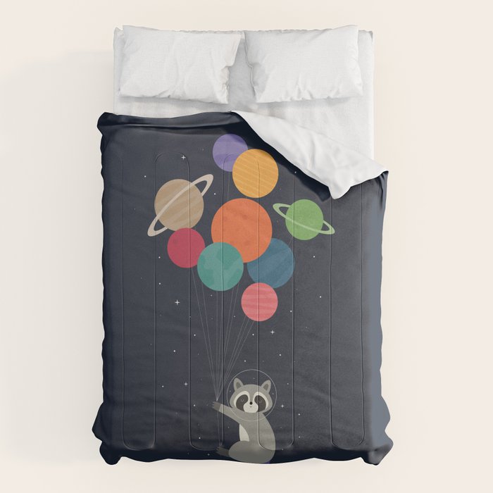 Space Raccoon Comforter Gallery Image 1